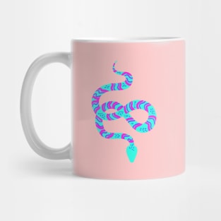 Neon Snakes on Pink Mug